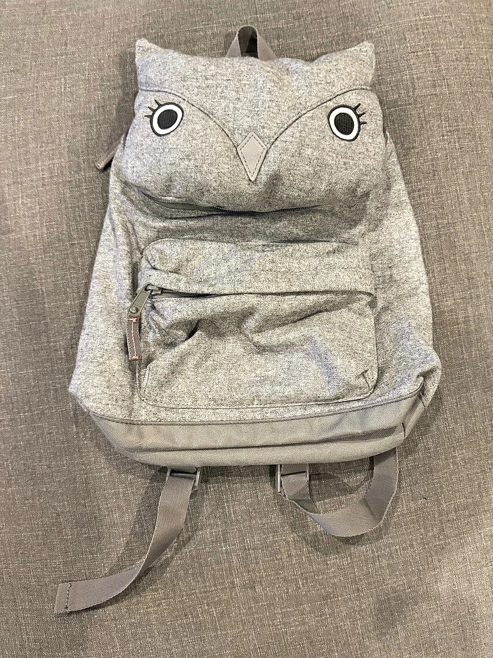 babyGap Owl Backpack Gray Like New